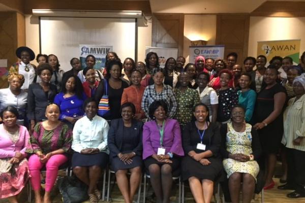 Group photo of Women in business in Nairobi who attended EAWiBP event. EAWiBP association members present were; AMWIK, Kenya Women Holding and AWAN-Kenya 